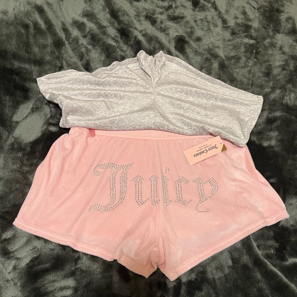 NWT Juicy Couture Velvet Sleep /Lounge Shorts 2 Piece.Size Medium - Picture 4 of 6